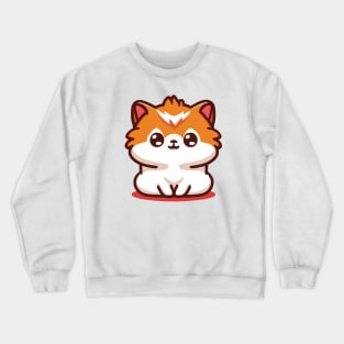 cute kawaii cat cartoon Crewneck Sweatshirt